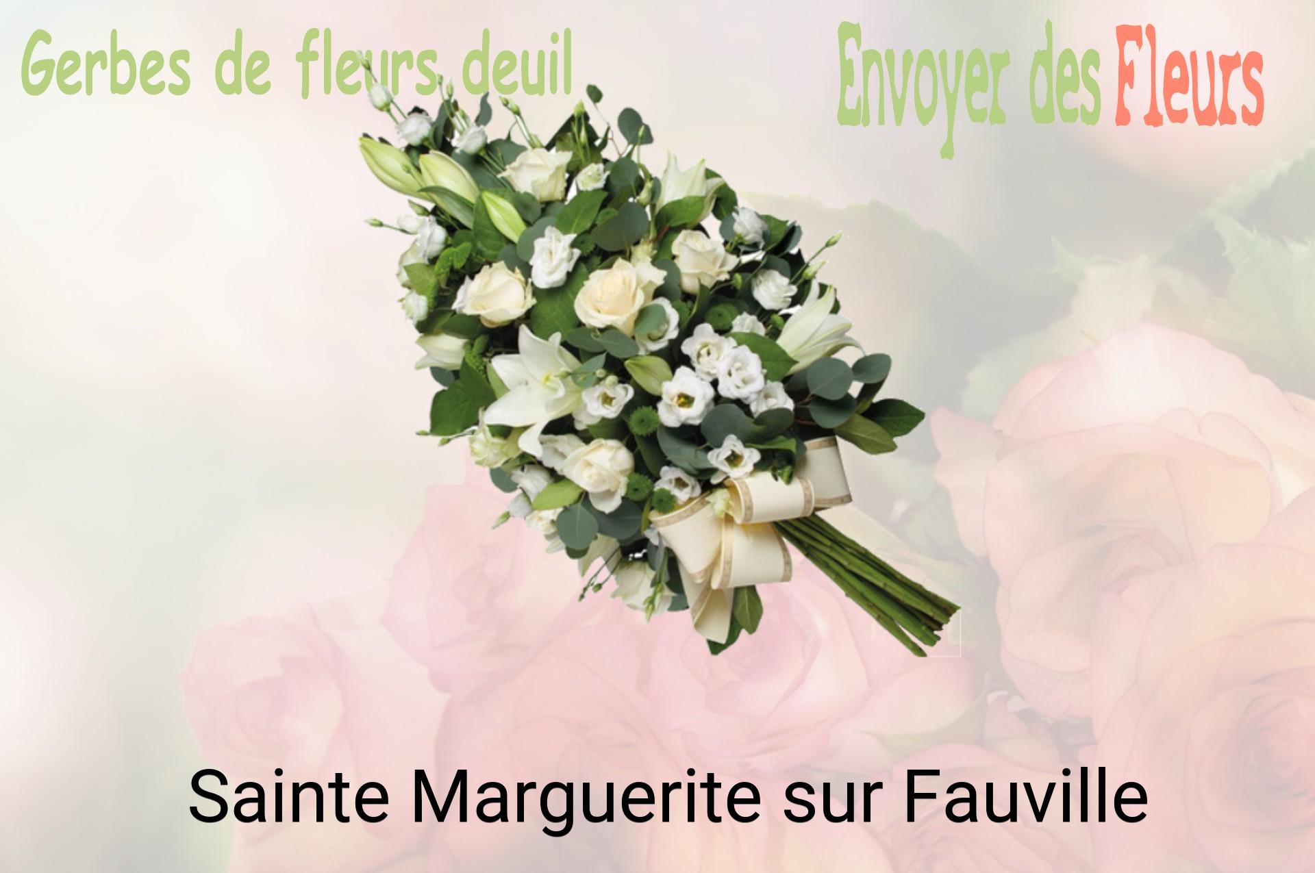 Gerbe de fleurs de deuil livrée à Sainte-Marguerite-sur-Fauville